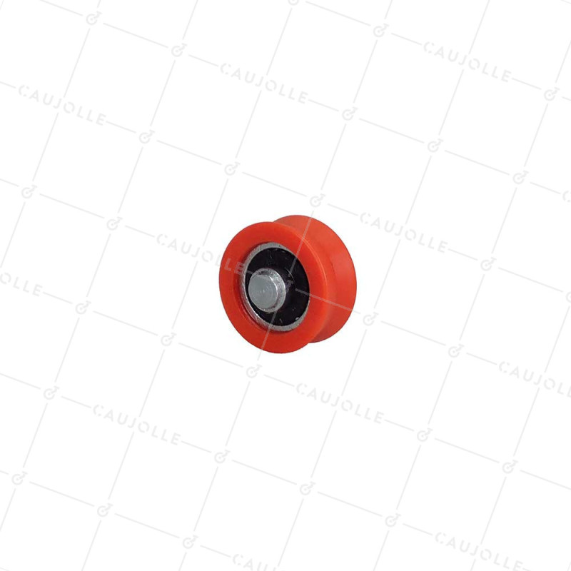 SLIDING DOOR ROLLER 22 MM DIAMETER 20 KILOS LOAD V GROOVED WITH AXLE OF 6 MM