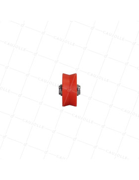 ROUE DE BAIE VITREE DIAMÈTRE 22 MM CHARGE 20 KILOS GORGE V AVEC AXE DE 6 MM