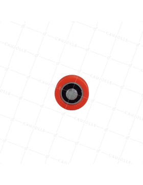 SLIDING DOOR ROLLER 22 MM DIAMETER 20 KILOS LOAD V GROOVED WITH AXLE OF 6 MM