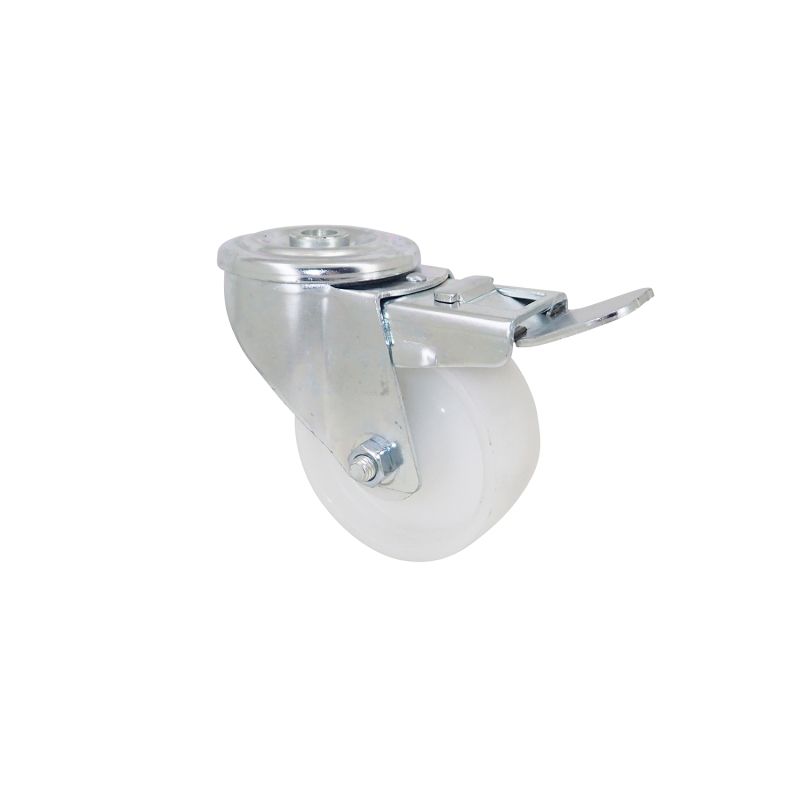 Castor HANDLING WHEEL WITH BRAKE IN POLYPROPYLENE DIAMETER 80 MM LOAD 65 KILOS -S06N 80AF