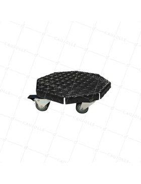 PLATEAU ACIER PEINTURE NOIRE ULTRA ROBUSTE POUR POTS RONDS DE 30 CM DE DIAMETRE CHARGE 270 KG - BLACK OCTO 30 • Caujolle