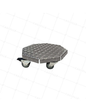 STEEL PLATE ULTRA ROBUST GREY PAINT FOR ROUND POTS WITH A DIAMETER OF 30 CM LOAD 270 KG - STRONG OCTO 30 • Caujolle