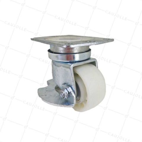 Castor SWIVEL WITH Plate FOR BAGGAGE CONVEYOR DIAMETER 70 MM LOAD 100 KG • Caujolle