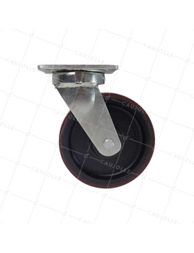 ROULETTE PIVOTANTE POLYURÉTHANE RENFORCÉE JANTE FONTE DIAMÈTRE 200 MM CHARGE 1000KG - S80 200P