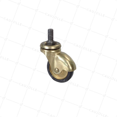ROULETTE D’AMEUBLEMENT RÉTRO PIVOTANTE TIGE FILETE DIAMÈTRE 40MM - S26TF 40 • Caujolle