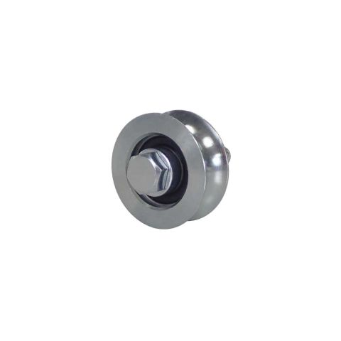 ROUE DE PORTAIL COULISSANT À GORGE RONDE DIAMÈTRE 50 MM POUR RAIL ROND DE 16 MM CHARGE 250 KG AXE 10 MM - GAGR 50LGR16 • Caujolle