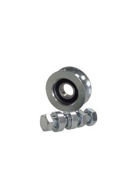 ROUE DE PORTAIL COULISSANT À GORGE RONDE DIAMÈTRE 50 MM POUR RAIL ROND DE 16 MM CHARGE 250 KG AXE 10 MM - GAGR 50LGR16
