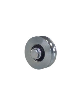 ROUE DE PORTAIL COULISSANT RENFORCÉE À GORGE RONDE DIAMÈTRE 60MM POUR RAIL ROND DE 15 MM CHARGE 250KG AXE 10MM - GAGR 60L GR16