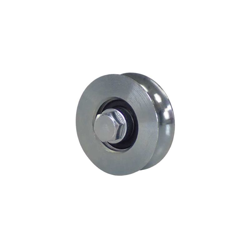 ROUE DE PORTAIL COULISSANT RENFORCÉE À GORGE RONDE DIAMÈTRE 60MM POUR RAIL ROND DE 15 MM CHARGE 250KG AXE 10MM - GAGR 60L GR16