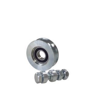 ROUE DE PORTAIL COULISSANT RENFORCÉE À GORGE RONDE DIAMÈTRE 60MM POUR RAIL ROND DE 15 MM CHARGE 250KG AXE 10MM - GAGR 60L GR16