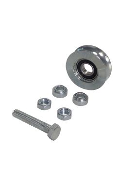 ROUE DE PORTAIL COULISSANT RENFORCÉE À GORGE RONDE DIAMÈTRE 60MM POUR RAIL ROND DE 15 MM CHARGE 250KG AXE 10MM - GAGR 60L GR16