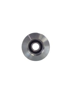 ROUE DE PORTAIL COULISSANT RENFORCÉE À GORGE RONDE DIAMÈTRE 60MM POUR RAIL ROND DE 15 MM CHARGE 250KG AXE 10MM - GAGR 60L GR16