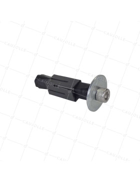 EXPANDABLE STAINLESS STEEL MOUNTING SLEEVE FOR SQUARE TUBE OF 22 MM TO 25 MM INSIDE AND WHEEL WITH A HOLE OF 10 TO 12 MM - DEX C22-25 STAINLESS STEEL • Caujolle