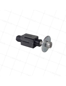 EXPANDABLE STAINLESS STEEL FIXING SLEEVE FOR SQUARE TUBE OF 27 MM TO 30 MM INSIDE AND Castor WITH A HOLE OF 10 TO 12 MM - DEX C27-30 STAINLESS STEEL • Caujolle