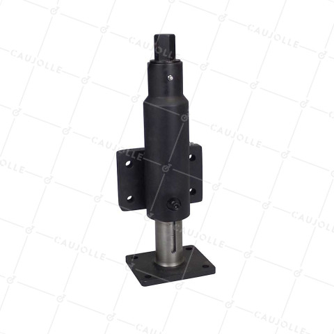 BEQUILLE DE LEVAGE SANS ROULETTE A PLATINE 75 MM DE DEBATTEMENT CHARGE 1000 KG • Caujolle