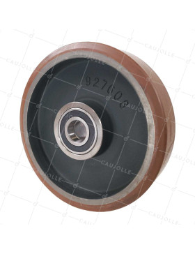 Wheel IN HIGH-SPEED POLYURETHANE DIAMETER 400 MM LOAD 3800 KG - SFVK 400/100 LM110 RB50 • Caujolle
