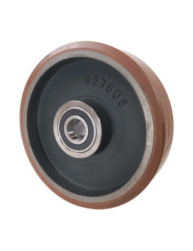ROUE EN POLYURETHANE HAUTE VITESSE DIAMETRE 400 MM CHARGE 3800 KG - SFVK 400/100 LM110 RB50