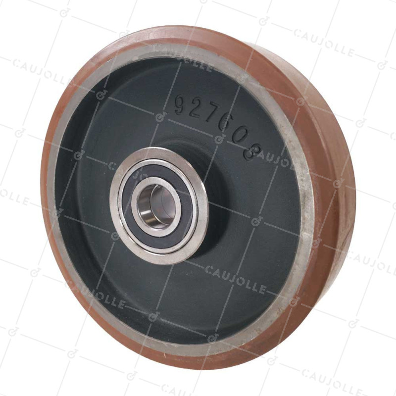 ROUE EN POLYURETHANE HAUTE VITESSE DIAMETRE 400 MM CHARGE 3800 KG - SFVK 400/100 LM110 RB50