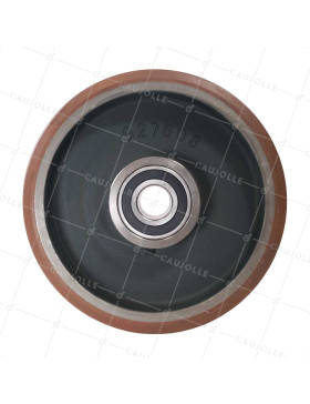 ROUE EN POLYURETHANE HAUTE VITESSE DIAMETRE 400 MM CHARGE 3800 KG - SFVK 400/100 LM110 RB50