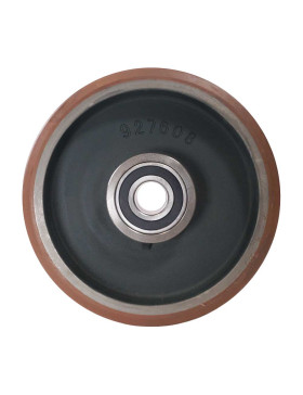 ROUE EN POLYURETHANE HAUTE VITESSE DIAMETRE 400 MM CHARGE 3800 KG - SFVK 400/100 LM110 RB50