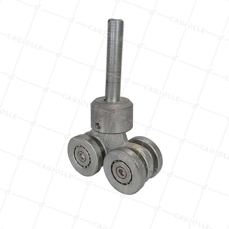 CHARIOT PIVOTANT 4 GALETS POUR PORTE COULISSANTE SUSPENDUE DE 750KG - CHARIOT PIV 4 GAL GRAND