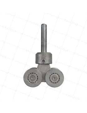 SWIVEL TROLLEY WITH 4 ROLLERS FOR SUSPENDED SLIDING DOOR OF 750KG - LARGE 4 ROLLER SWIVEL TROLLEY