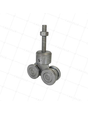SWIVEL CARRIAGE WITH 4 ROLLERS FOR 650KG SUSPENDED SLIDING DOOR - SWIVEL CARRIAGE 4 ROLLERS MEDIUM • Caujolle