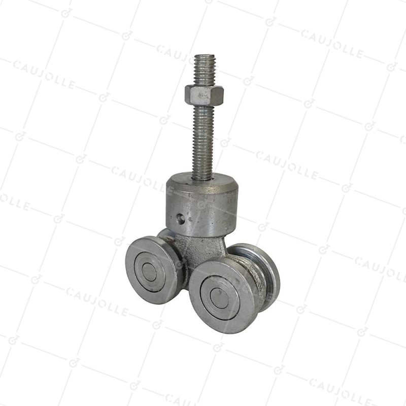 SWIVEL CARRIAGE WITH 4 ROLLERS FOR 650KG SUSPENDED SLIDING DOOR - SWIVEL CARRIAGE 4 ROLLERS MEDIUM