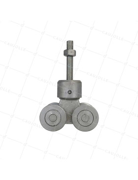 CHARIOT PIVOTANT 4 GALETS POUR PORTE COULISSANTE SUSPENDUE DE 650KG - CHARIOT PIV 4 GAL MOYEN