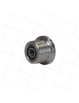 ROUE DE WAGONNET EN ACIER DIAMÈTRE 55 MM POUR RAILS DE 25 MM CHARGE 160 KG AXE 16 MM • Caujolle