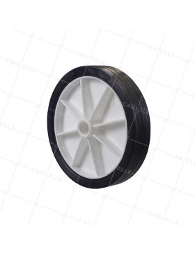 ROUE DE MANUTENTION PVC JANTE BLANCHE DIAMÈTRE 200 MM CHARGE 100 KG AXE 20 MM - S2000PVC 200 A20 BLANC • Caujolle