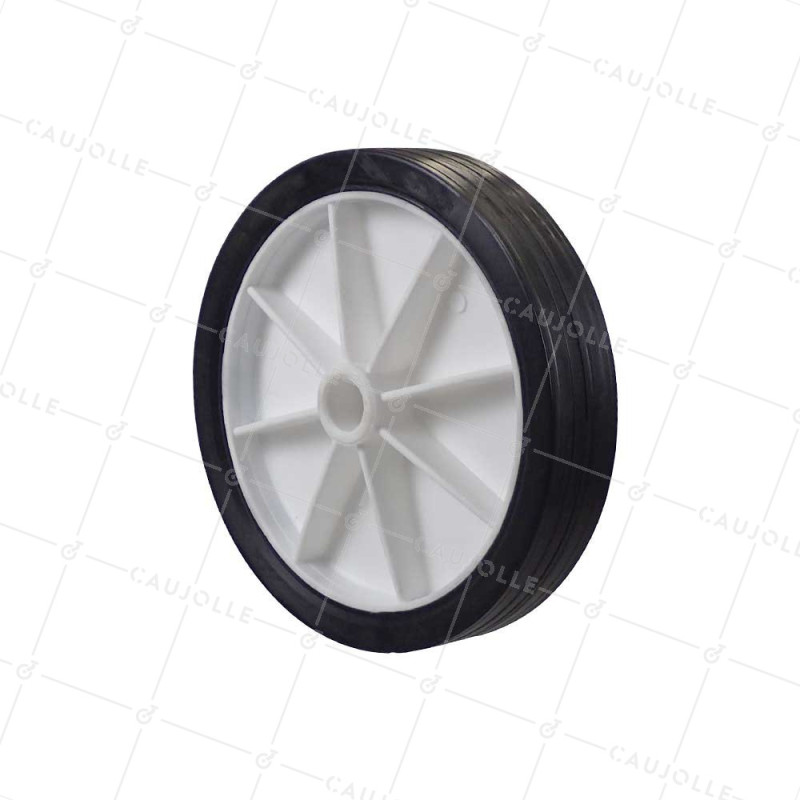 ROUE DE MANUTENTION PVC JANTE BLANCHE DIAMÈTRE 200 MM CHARGE 100 KG AXE 20 MM - S2000PVC 200 A20 BLANC