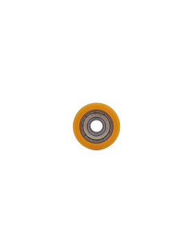 GALET EN POLYURETHANE DIAMÈTRE 30 MM CHARGE 30 KG ROULEMENT A BILLES DE 8 MM - GALET 30/11 LM 8 RB8 PU ORANGE