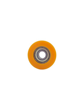 Wheel IN POLYURETHANE DIAMETER 40 MM LOAD 30 KG Bearing WITH BALLS OF 10 MM - Wheel 40/15 LM 8 RB10 PU ORANGE
