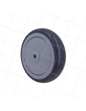 Wheel SILENT RUBBER Bearing BALL BEARING DIAMETER 100 MM LOAD 100 KG SHAFT 8 MM - Wheel GRAY CHU 125/32 LM 40 RB 8 • Caujolle