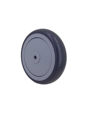 ROUE CAOUTCHOUC SILENCIEUSE ROULEMENT À BILLES DIAMÈTRE 100 MM CHARGE 100 KG AXE 8 MM - GALET GRIS CHU 125/32 LM 40 RB 8
