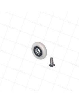 GALET PORTE DE DOUCHE EN INOX DIAMETRE 23 MM CHARGE 10 KG • Caujolle