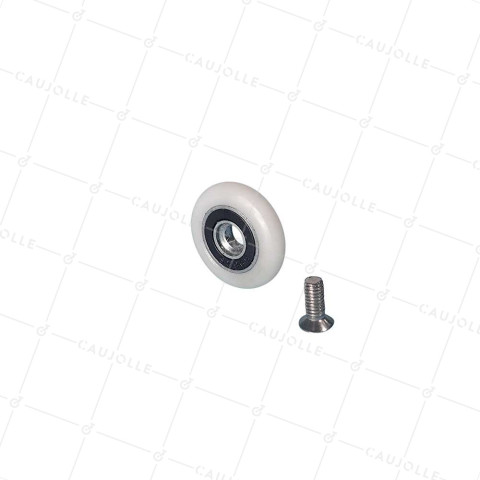 GALET PORTE DE DOUCHE EN INOX DIAMETRE 23 MM CHARGE 10 KG • Caujolle
