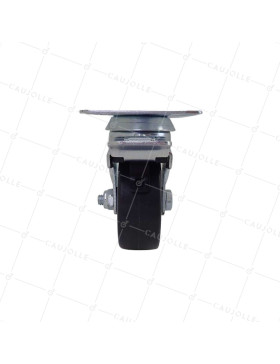 ROULETTE À FREIN EN CAOUTCHOUC SOUPLE ANTI-USURE ET NON TACHANT DIAMÈTRE 50MM CHARGE 40 KG - S15.P 50BL DESTOCK