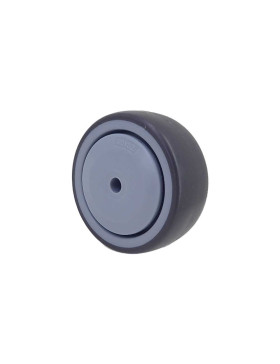 Wheel SOFT RUBBER WEAR-RESISTANT AND NON-STAINING DIAMETER 80MM WITH 8MM FIXING - GAL S15 80 RB
