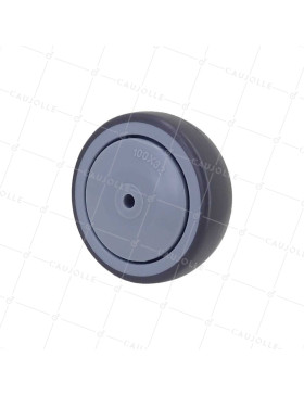 GALET EN CAOUTCHOUC SOUPLE ANTI-USURE ET NON TACHANT DIAMÈTRE 100MM À FIXATION DE 8 MM - GAL S15 100 RB • Caujolle