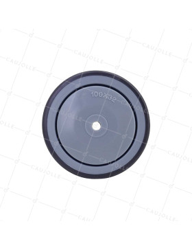 GALET EN CAOUTCHOUC SOUPLE ANTI-USURE ET NON TACHANT DIAMÈTRE 100MM À FIXATION DE 8 MM - GAL S15 100 RB