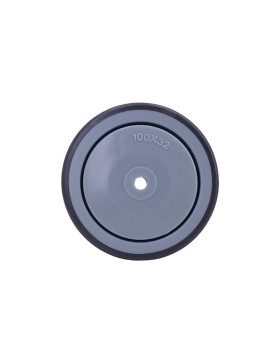 GALET EN CAOUTCHOUC SOUPLE ANTI-USURE ET NON TACHANT DIAMÈTRE 100MM À FIXATION DE 8 MM - GAL S15 100 RB