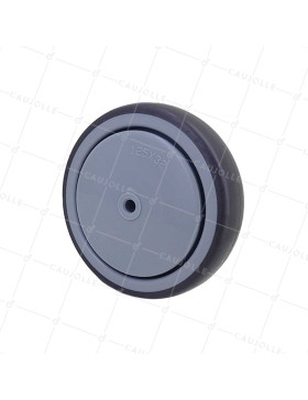 GALET EN CAOUTCHOUC SOUPLE ANTI-USURE ET NON TACHANT DIAMÈTRE 125MM À FIXATION DE 8 MM - GAL S15 125 RB • Caujolle