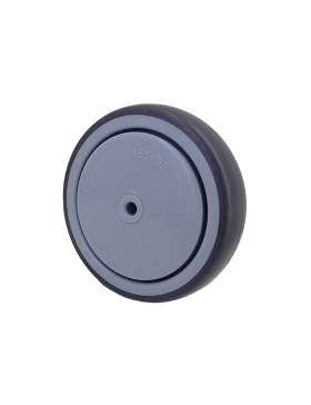 Wheel SOFT RUBBER WEAR-RESISTANT AND NON-STAINING WHEEL DIAMETER 125MM WITH 8 MM FIXING - GAL S15 125 RB