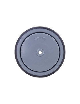 GALET EN CAOUTCHOUC SOUPLE ANTI-USURE ET NON TACHANT DIAMÈTRE 125MM À FIXATION DE 8 MM - GAL S15 125 RB