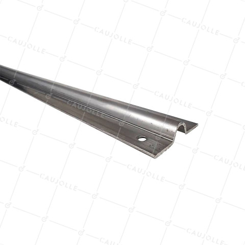 RAIL EN INOX 304 A VISSER POUR ROUE A GORGE RONDE DE 16 MM LONGUEUR 3M - GR 16 • Caujolle