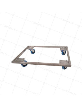 Transport cart for breeding boxes Stainless Steel 304 Special for Poultry and Small Animals • Caujolle