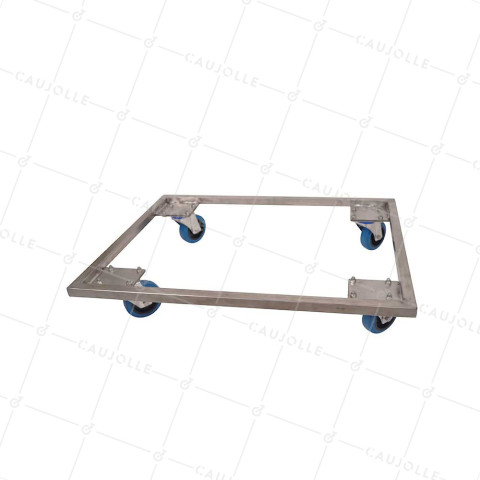 Chariot de transport pour caisses d'élevage Inox 304 Spécial Volailles et Petits Animaux • Caujolle