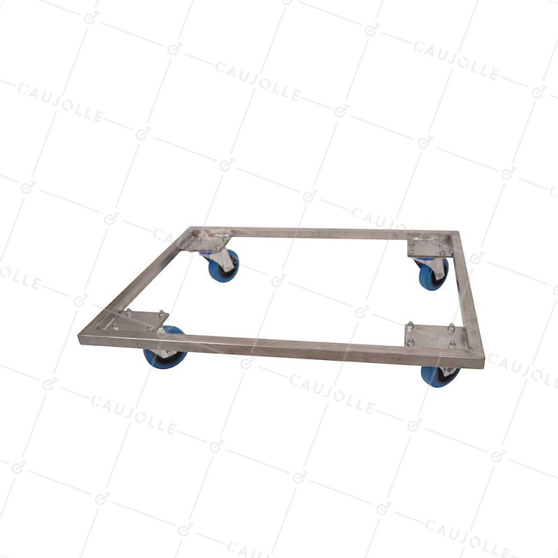 Chariot de transport pour caisses d'élevage Inox 304 Spécial Volailles et Petits Animaux